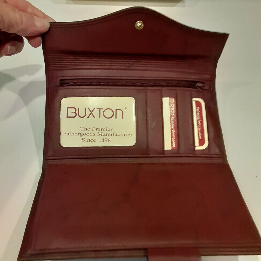 Vintage Buxton Leather Wallet New Leather Whiskey Classic - Picture 9 of 11